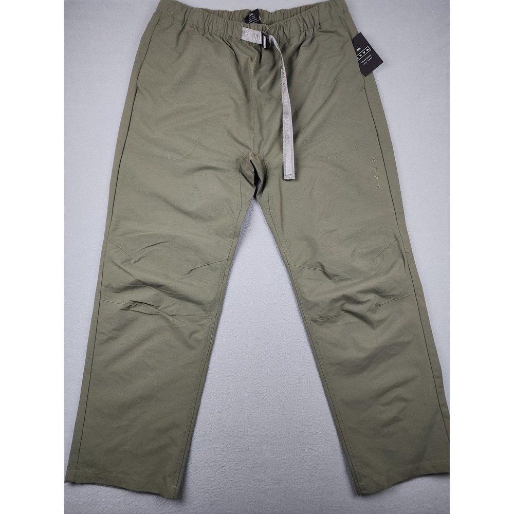AVVA Track Pants Mens Large Olive AV TEK Hiker 1.0 Nylon Hiking Elastic Waist